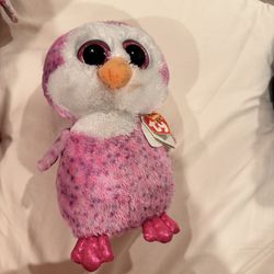 Ty Beanie Boos Pinky Pink Barn Owl Plush