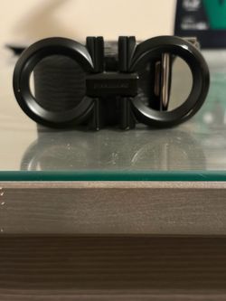 Salvatore Ferragamo Black Double Gancini Belt