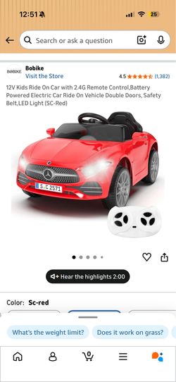 Kids ride on car