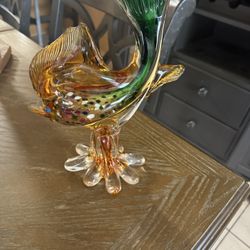 Vintage Murano Style Glass Fish 1960s 1970s 