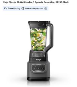 Ninja Classic 72‑Oz Blender – Model BE250