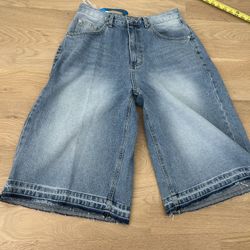 Washed Denim Jorts