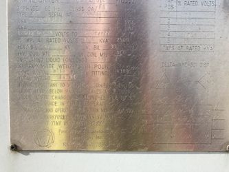 2500 lbs three phase transformer