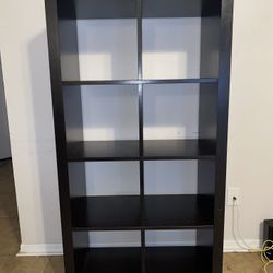8 Cube Shelf 59 Inches H x 31 Inches W x 15.5 Inches D Dark Chocolate Stackable Wood Laminate 8 Cube Organizer Same Day Delivery 🚚