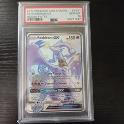 Pokemon Reshiram Gx Hidden Fates Psa 10