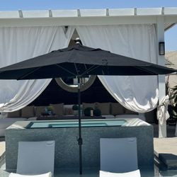 **1 Large Outdoor Black Pool/Patio Sunbrella  Umbrella**