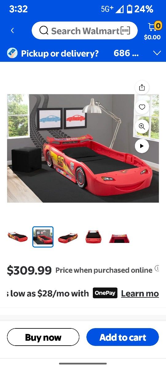 Lightning McQueen Twin Size Bed