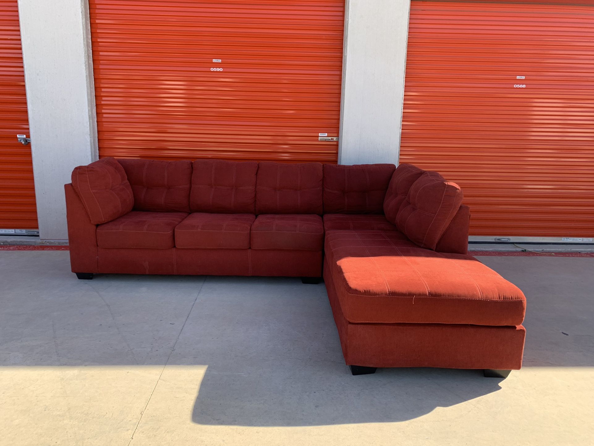 Free Delivery! Ashley Red Sectional Couch / Sofa