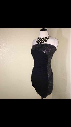 Strapless one sided Sequin dress sz-med
