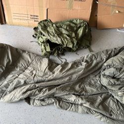 Army Camping Bag With A Sleeping Bag Very Good Conditioning Moving Out Sale