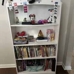 4 Shelf Bookcase, White