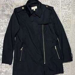 Michael Kors Black Casual Pockets Zippe Jacket Women’s Size L 