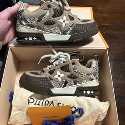 Louis Vuitton Snakeskin & Leather Skate Sneaker