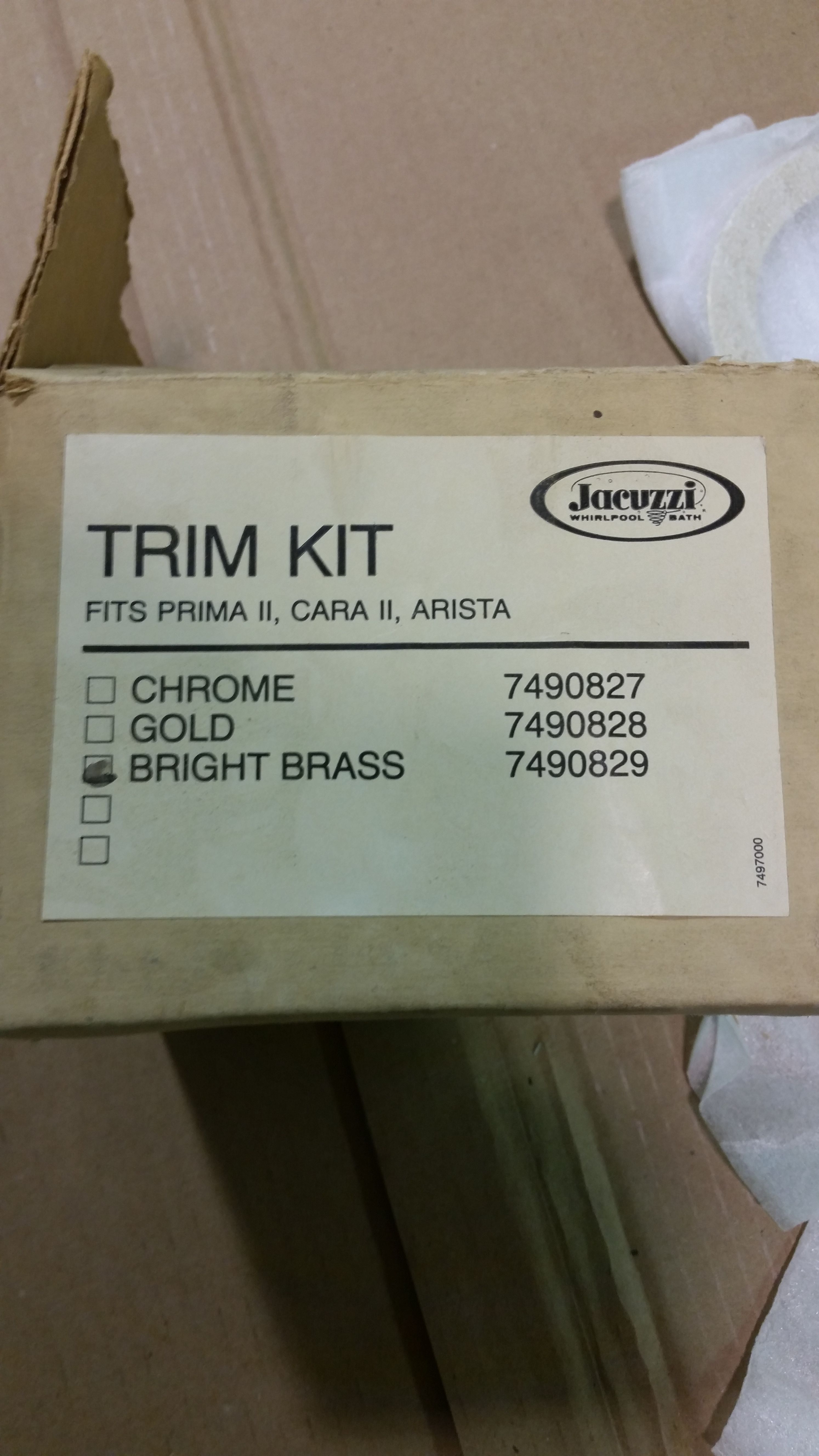 Jacuzzi trim kit