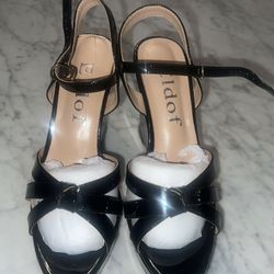 Eldof Women's Peep-Toe Cross Strap Wedge Sandals, Size US 7