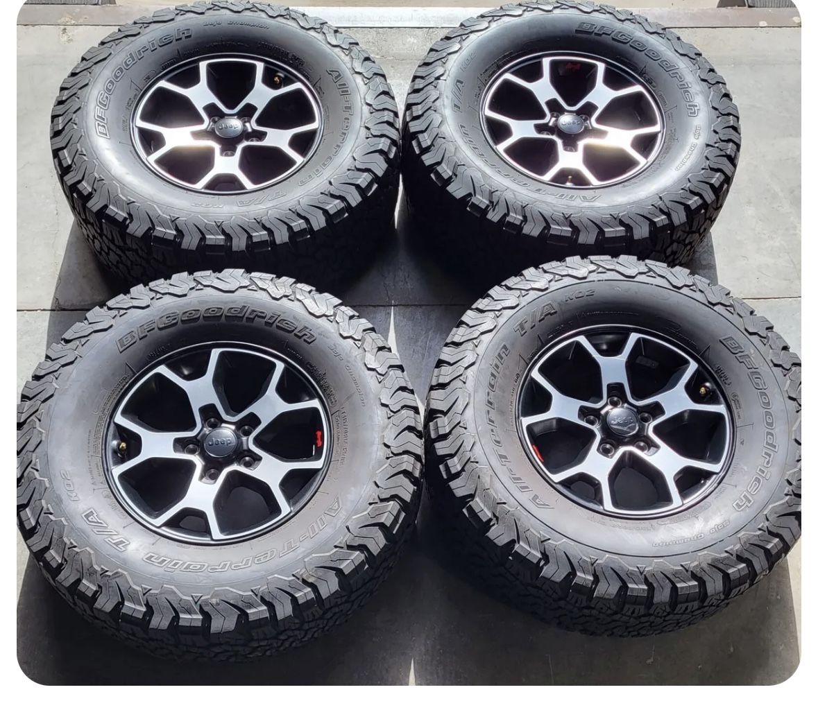 5 JL Rubicon Original Tires: 285/70R17 BFG All OTerrains