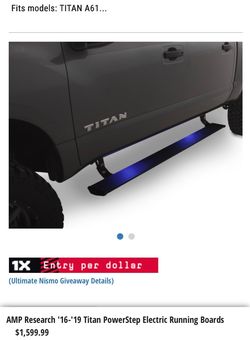 Nissan Titan/ Titan XD electric fold out steps