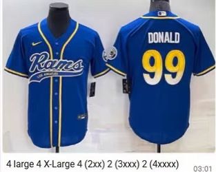 Rams Donald baseball style jersey small thru 3xx