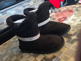 BEBE Boots with Rhinestone Strap