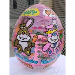 Vintage 1983 Bosley & Blossom Bunny Spearhead Industries Easter Inflatable - 23" Tall - Durable 8 Gauge Vinyl - RARE