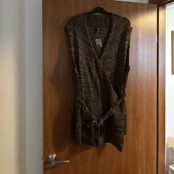 Christina Ehrlich; Sleeveless Sweater Vest w/ Belt 3XL