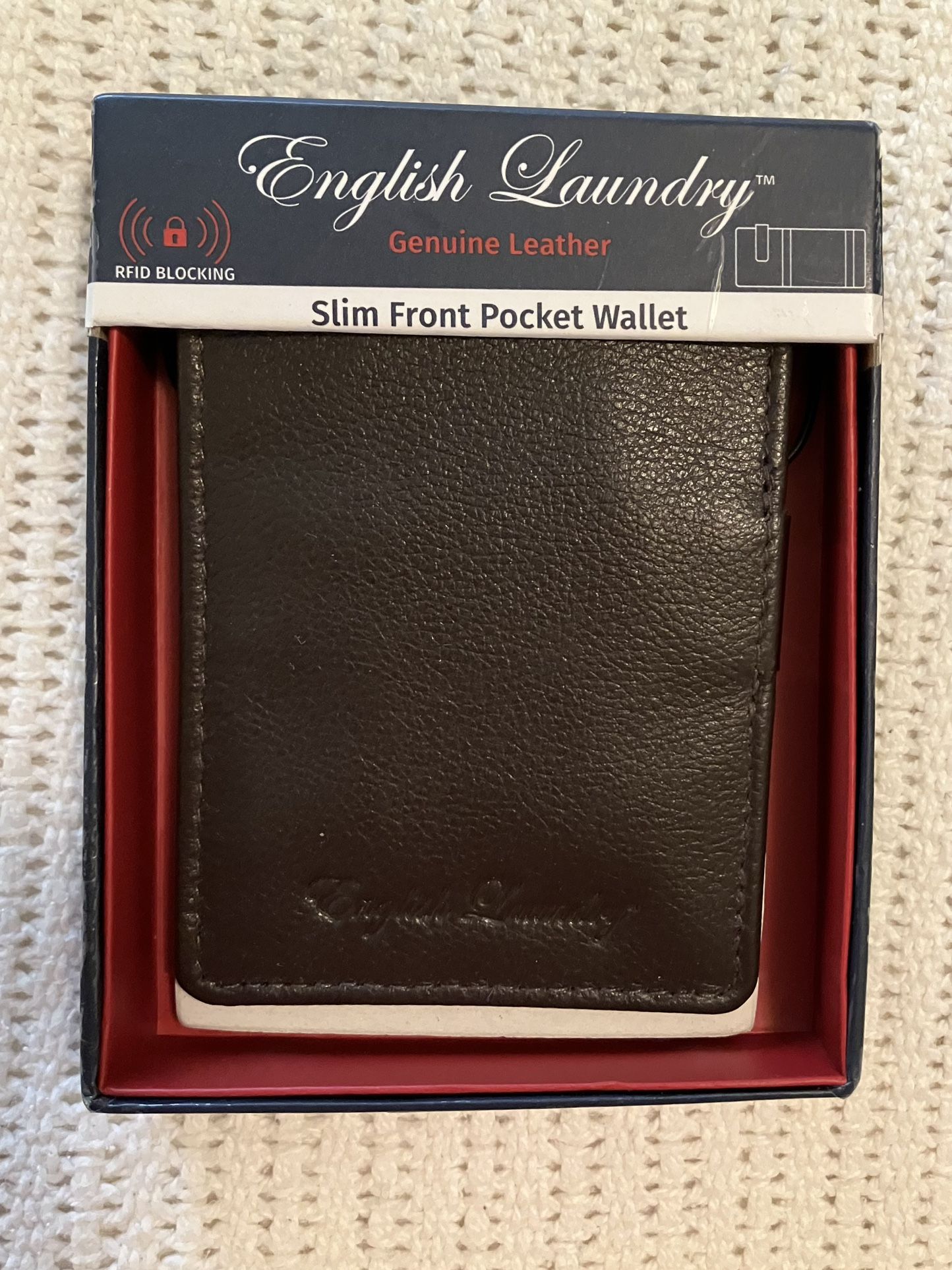 Leather Wallet  - New, Slim for Front Pocket
