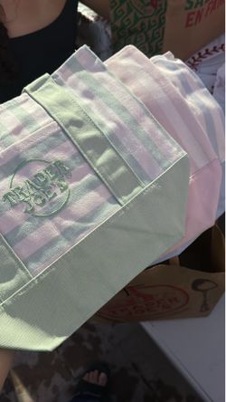 Trader Joe stripped tote