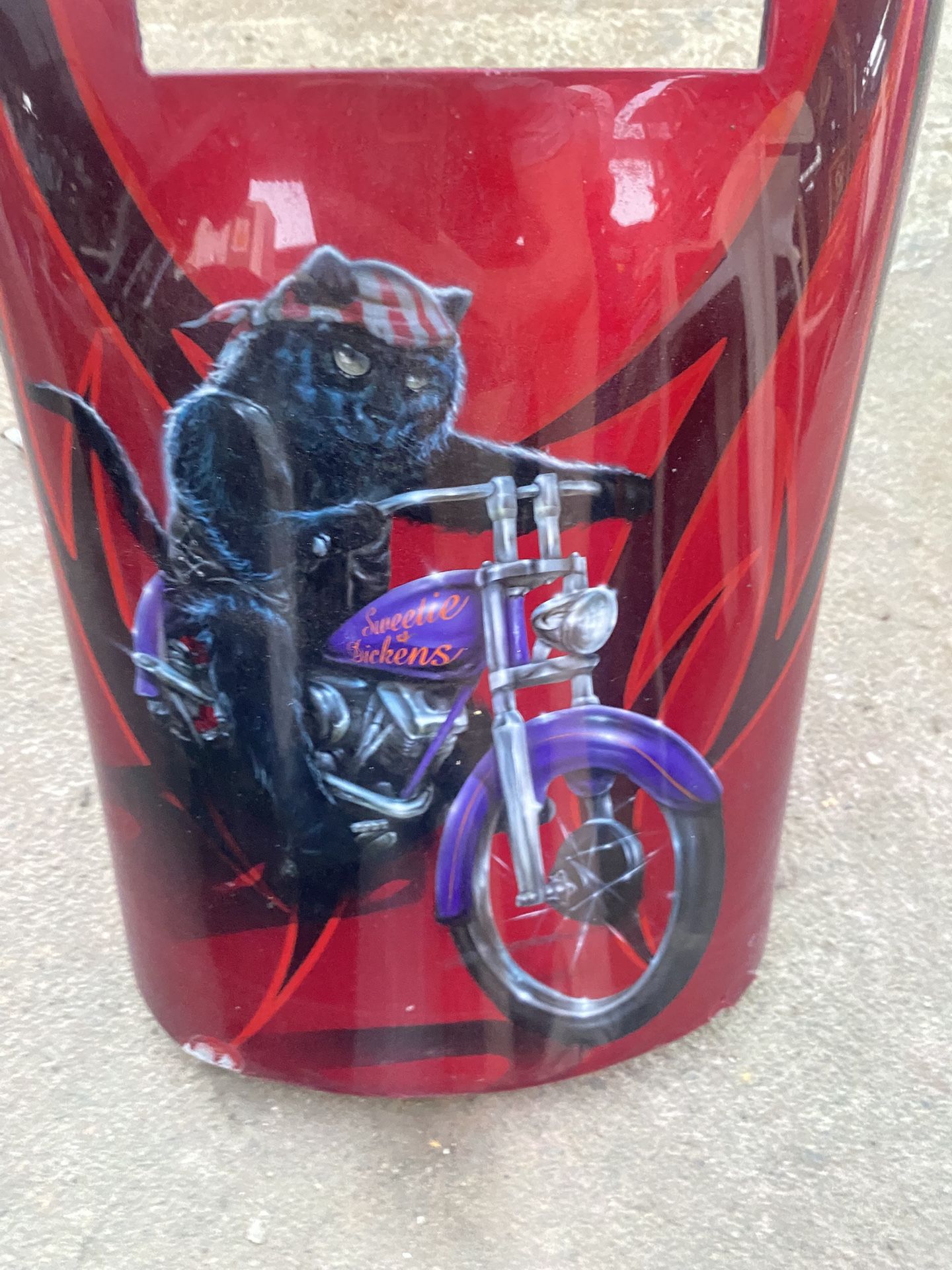FLH Red painted back fender 
