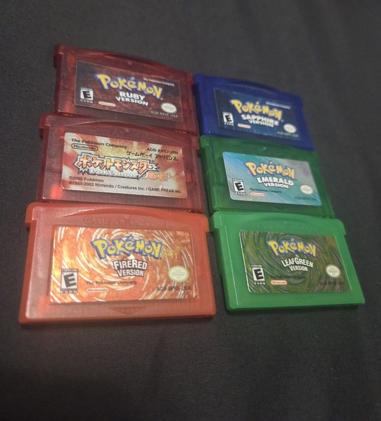 Gameboy Advance Pokémon Games