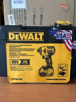 DEWALT 3-SPEED BRUSHLESS IMPACT DRILL DRIVER KIT ( 2 Batteries 5.0ah + CHARGER + Hard Case )