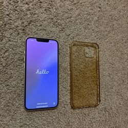 Unlocked iPhone 13 128 GB Light Pink / White - With Case