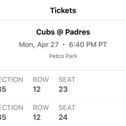 Padres vs Cubs