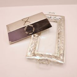 Vintage Silver-plate Butter Dish w/ Glass Insert