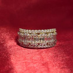 14k Yellow Gold Diamond Round Cut Ring 2.00 ctw 