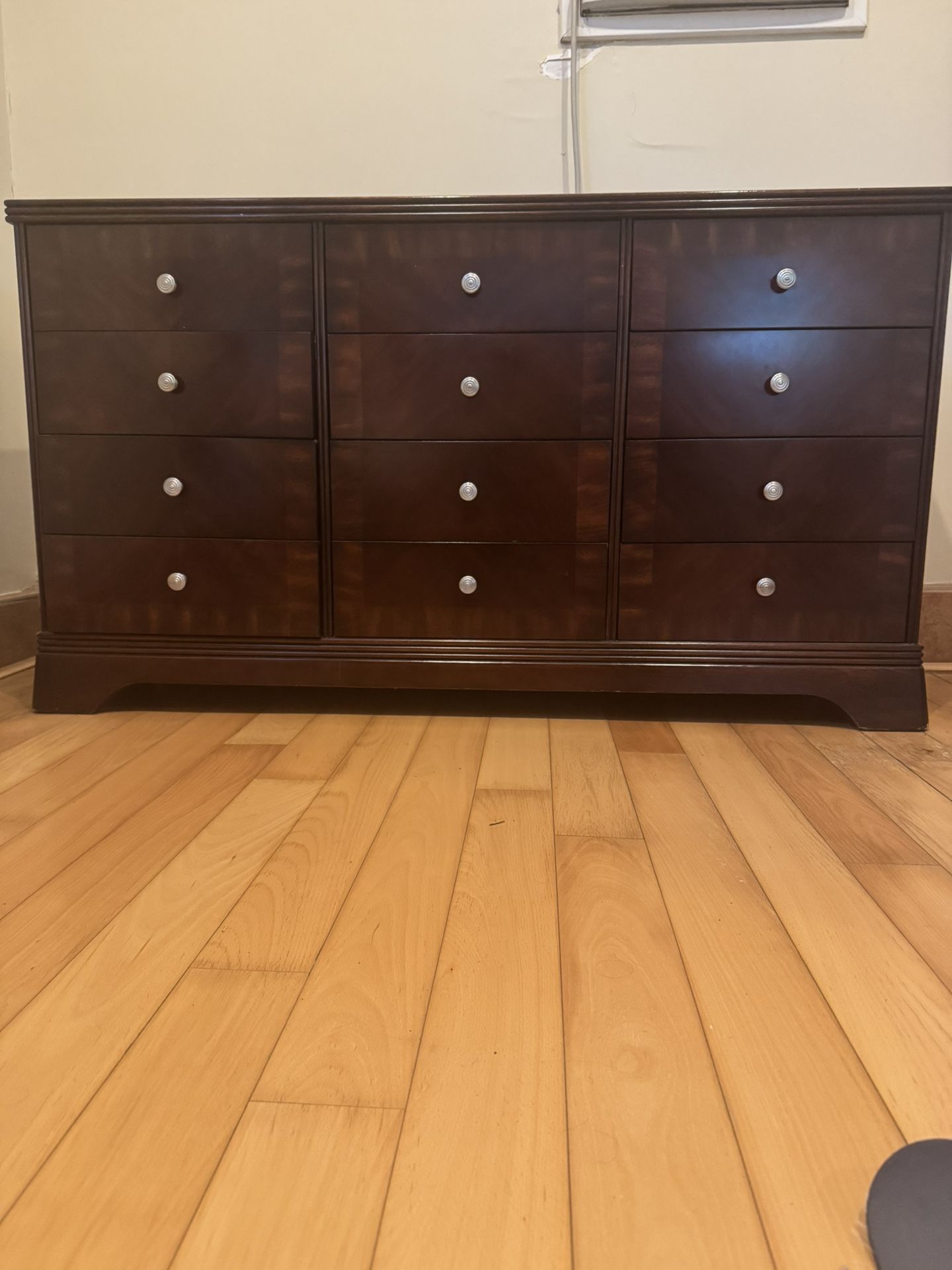 For Sale: Elegant 64” Wooden Dresser with 14 Drawers – Timeless Storage Solution