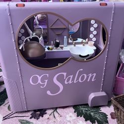 Our Generation Salon Play set With Accessories -like New -