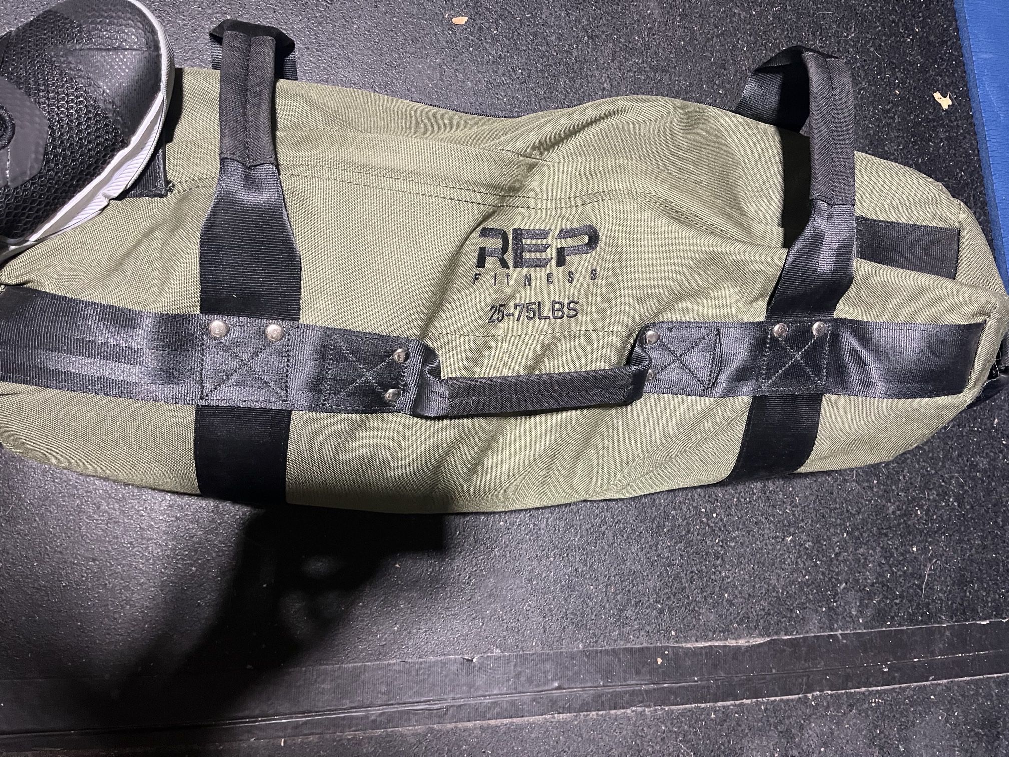 Rep Fitness Sandbag - 25 - 75lbs Pre-Filled to ~62lbs Hardly Used. Military Green