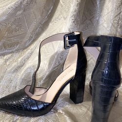 Animal Print Black Heels