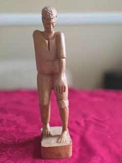 Hand Carved Wooden Statue  14"
