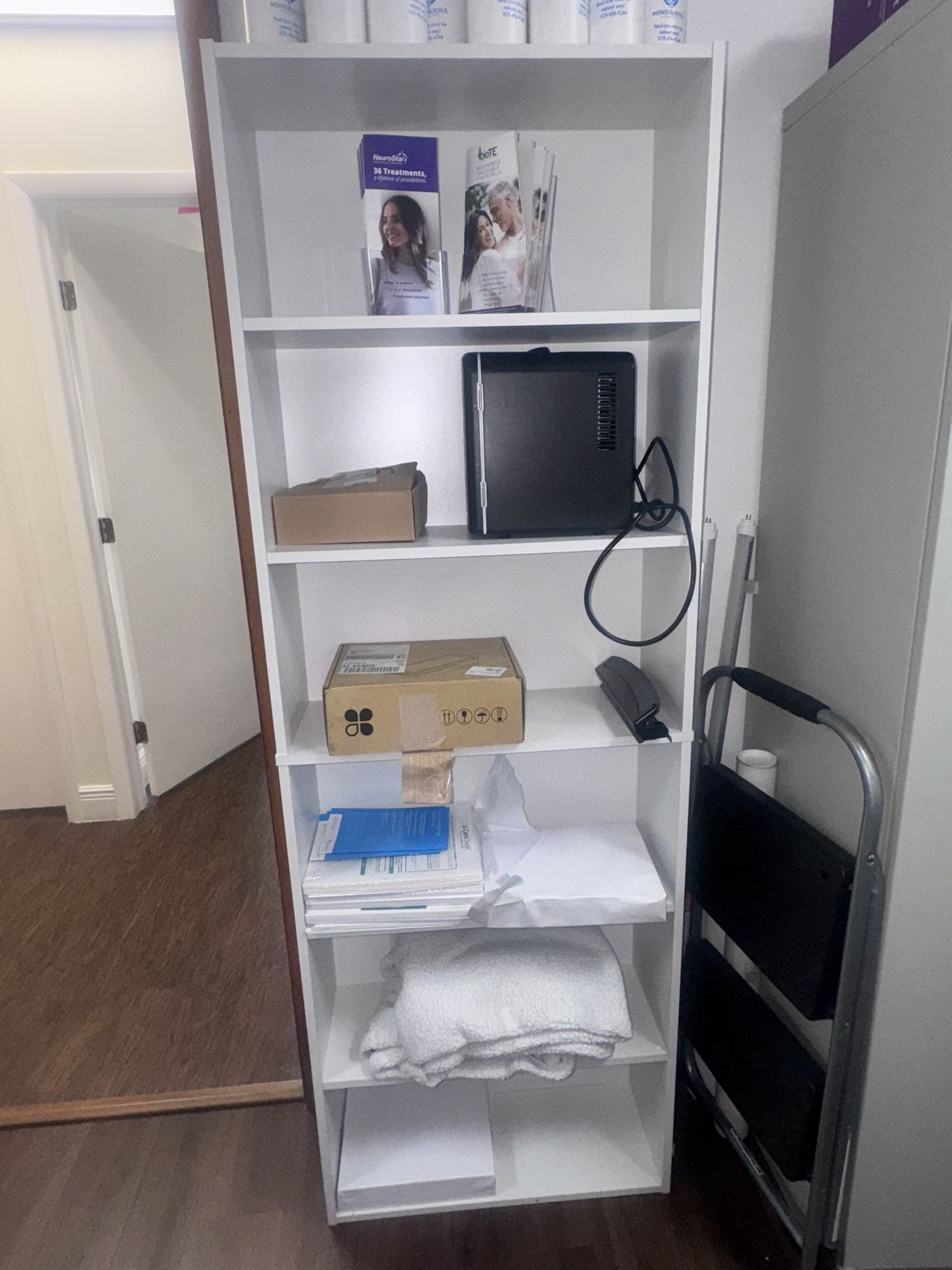 6-tier Open Storage Bookcase White