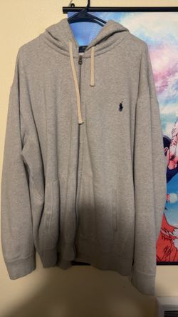 Polo ralph lauren grey zip up hoodie