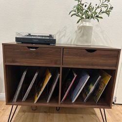 Record Player Stand With Storage