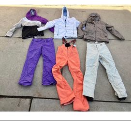 Huge selection of women’s size medium snow/ ski clothes. Winter jackets pants and bibs