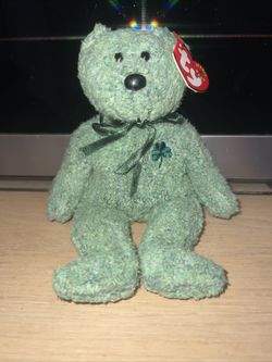 2001 Shamrock Beanie Baby Bear TY