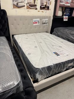 QUEEN BED FOR SALE (AVAILABLE IN KING*) !!NO CREDIT NEEDED !! TAKE IT HOME TODAY!! 🚛 SAME DAY DELIVERY AVAILABLE 🚚 Se Habla Español