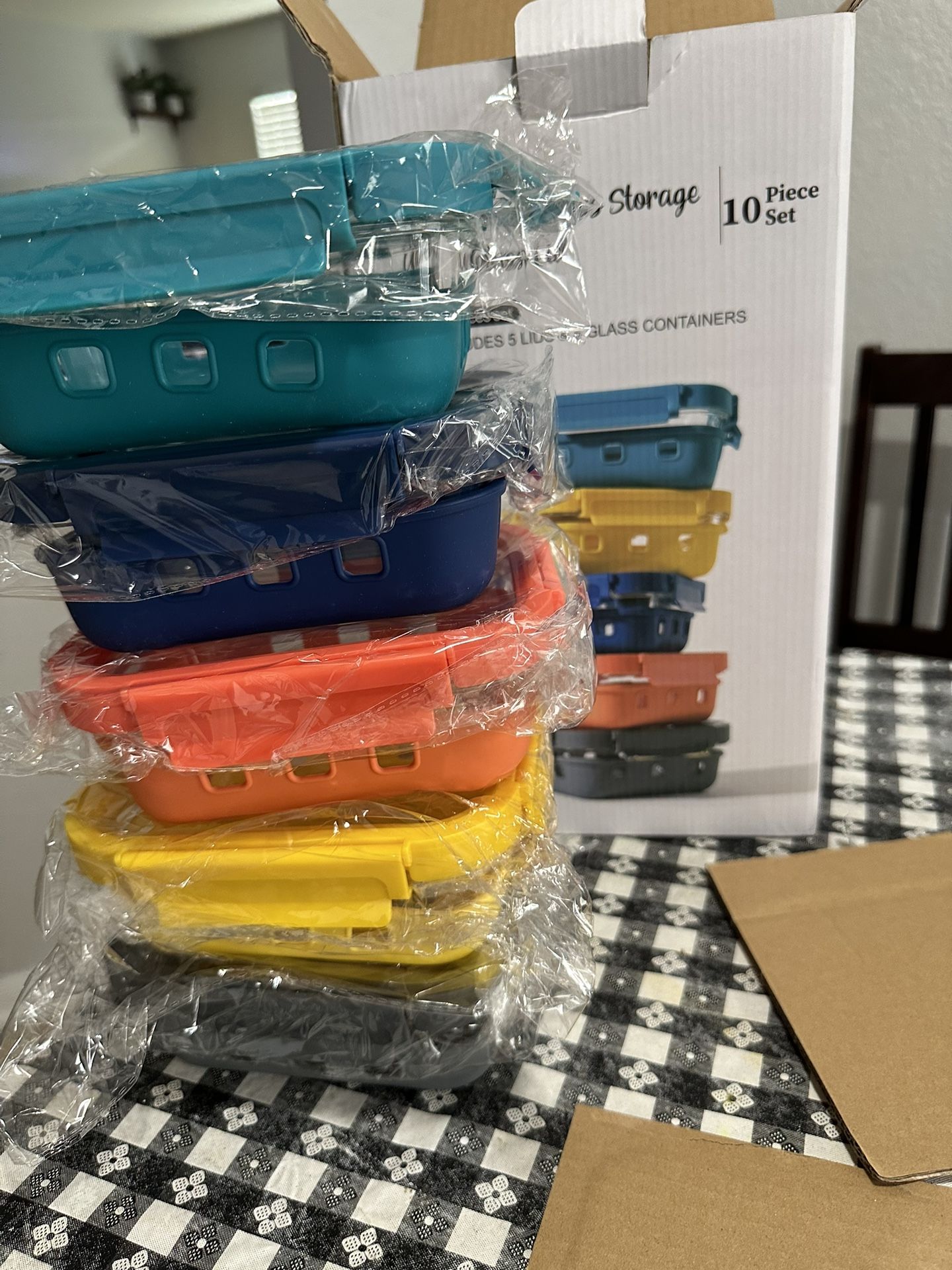 5 Pc Storage Containers Glass
