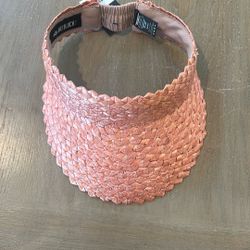 Hemlock Pink Straw Visor Hat