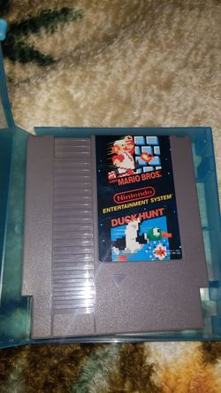 Super Mario bros / duck hunt game and cartridge case