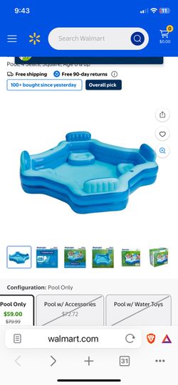 Inflatable pool with seats