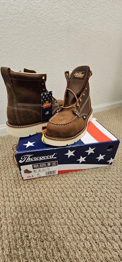 Thorogood 6" Steel Toe Work Boots Size 11.5